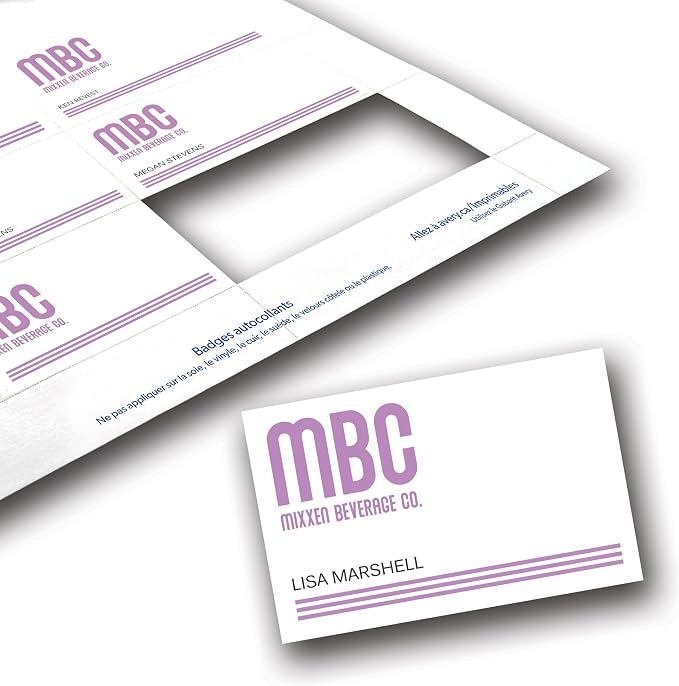 Avery Customizable Name Badge Inserts, 2 Packs of 300, 600 Printable Name Tag - Image 2