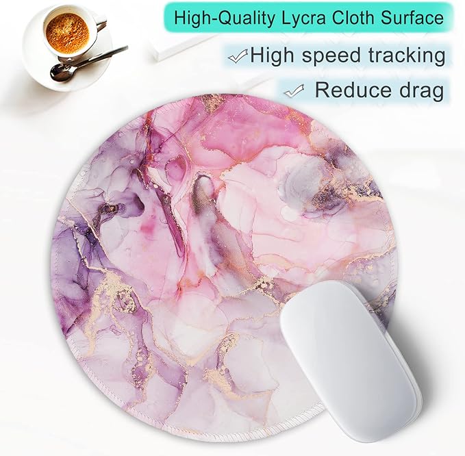 ITNRSIIET Round Mouse Pad with Stitched Edge Premium-Textured Waterproof - Image 6