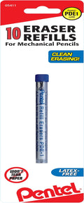 Pentel PDE1BP2 Refill Eraser for AL, Ax and PD Pencil Series 5 Pieces Per Tube by PentelofAmerica