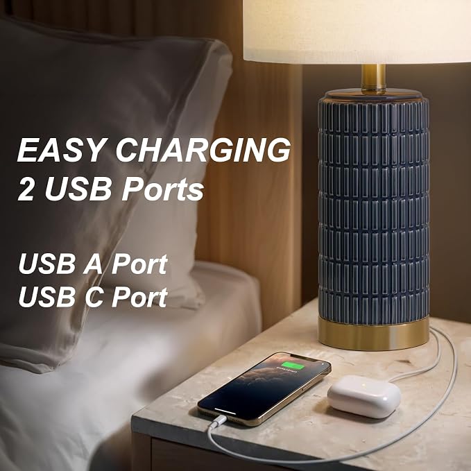 PoKat 21.5'' Bedside Table Lamps Set of 2 - Image 3