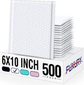 Fuxury White Bubble Mailers 6x10 Inch Padded Envelopes 500 Pack Usable Size 6x9 by Fuxury