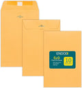 6x9 Clasp Envelopes – 10 Pack Brown Kraft Catalog Envelopes by EnDoc