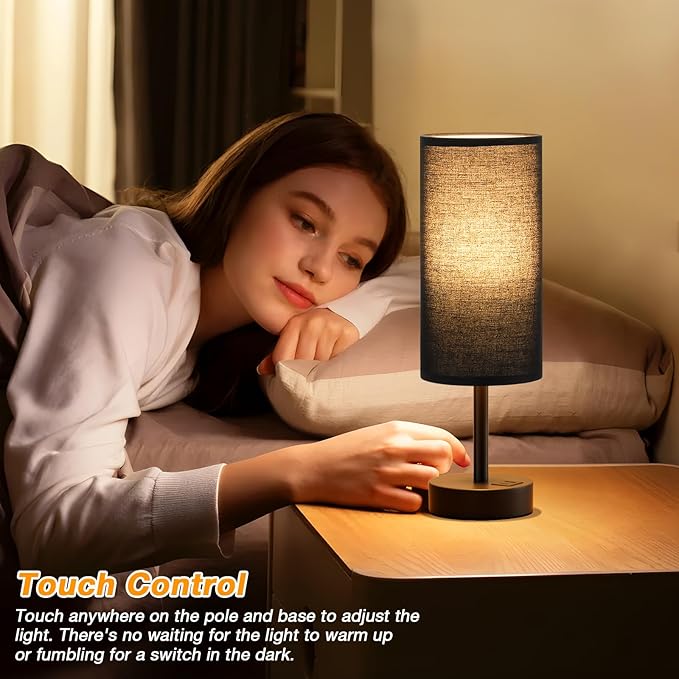 Dicoool Black Touch Bedroom Lamp - Image 2