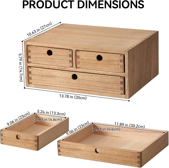 KIRIGEN Solid Wood Desktop Organizer - Image 2