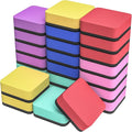 MaxGear Dry Erase Erasers, 24 Pack Magnetic Whiteboard Erasers, 6 Colors | Mini by MaxGear
