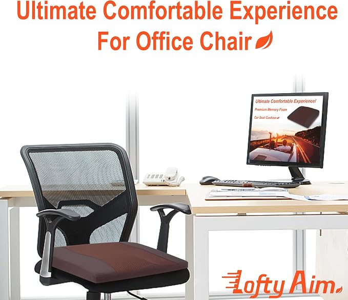 Lofty Aim Car Seat Cushion, Comfort Memory Foam Car Cushions - Image 4