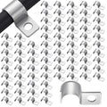 Yaocom 100 Pcs Silver Cable Wire Screw Clips 1/2 inch, Zinc Plated Steel Clamp by Yaocom