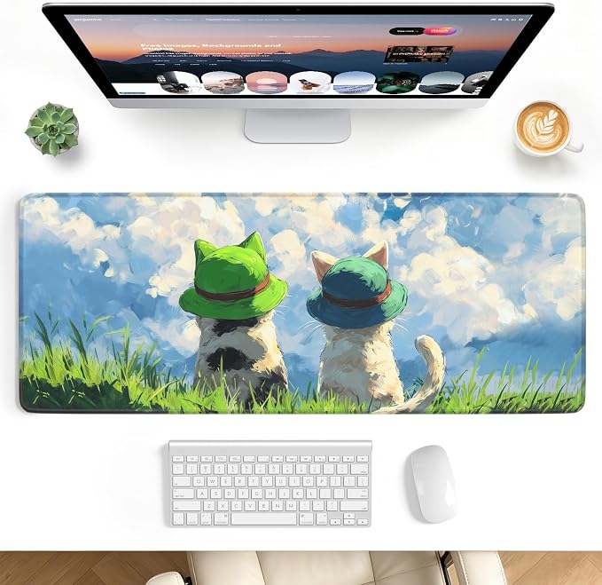 Desk Mat, Big Desk Pad, 31.5x11.8 Inches Extended Big Gaming Mouse Pad by stanploe