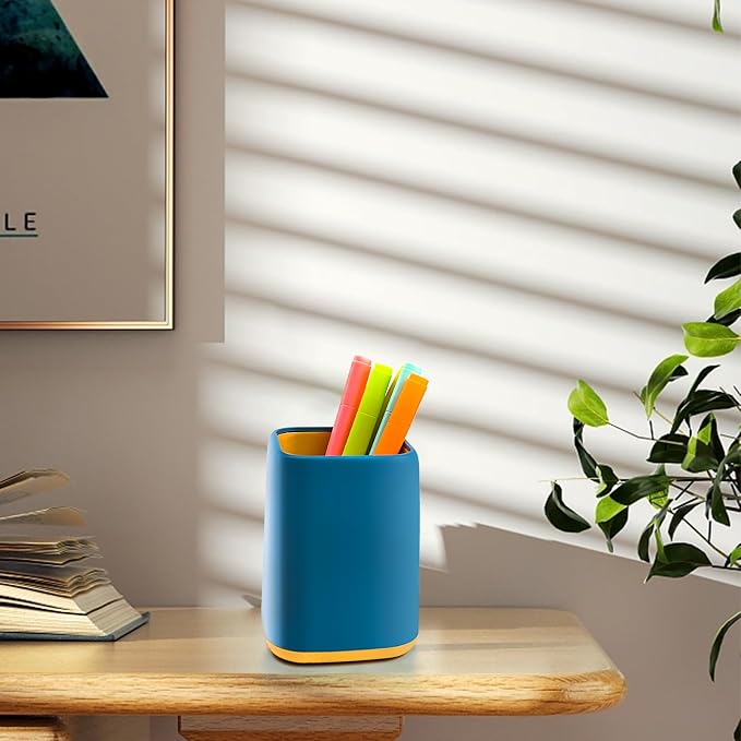ZUFECY Desk Pen Holder, Desktop Organizer Storage Case Stationery Scandinavian - Image 2