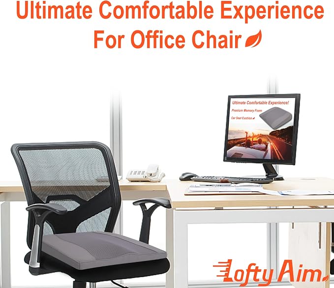 Lofty Aim Car Seat Cushion, Comfort Memory Foam Car Cushions - Image 4
