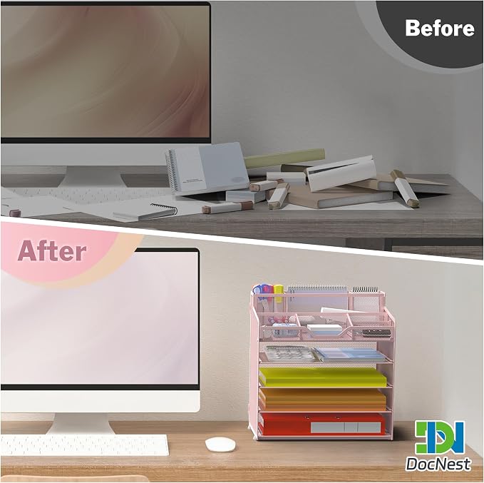 Docnest 5 Tier Mesh Desk Organizer - Image 2