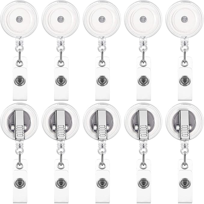 Zonon 50 Pcs Retractable Badge Holder Reels by Zonon