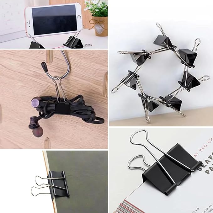 300 Pack Binder Clips Paper Clamps Assorted Sizes, Mini and Micro, 6 Sizes - Image 6