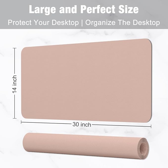 Hsurbtra Desk Pad, XL Extended Mouse Pad, Waterproof Desktop Blotter Protector - Image 3