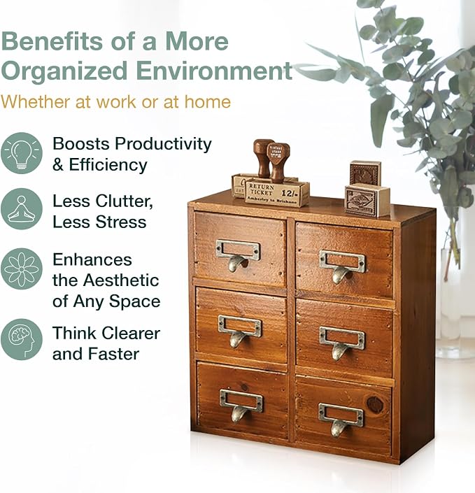 Vintage Card Catalog Drawers for Desktop - Image 5