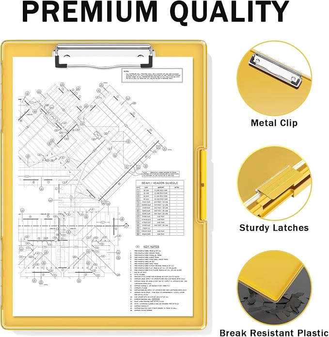 Rimilak Plastic Clipboard with Storage, Side Opening with 2 Compartment - Image 4