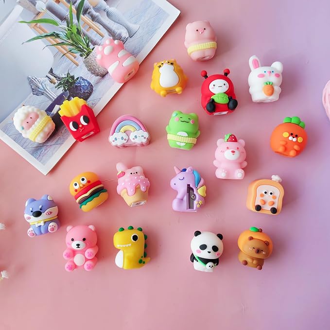 48 pcs Cute Pencil Sharpener for Kids Fun Pencil Sharpener Bulk Kawaii Manual - Image 6