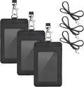 3 Pack PU Leather ID Badge Holder, Life-Mate ID Badge Holder by Life-Mate