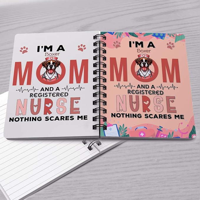 Ninety3POD I'm a Boxer Mom and a Registered Nurse Nothing Scares Me Spiral - Image 4