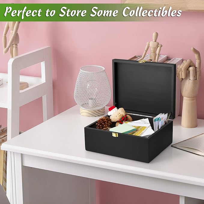 DRASTAR Large Wooden Keepsake Box, Decorative Storage Box - Image 2