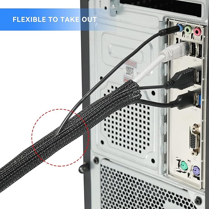 AGPTEK Cable Sleeve, 10ft - Image 5