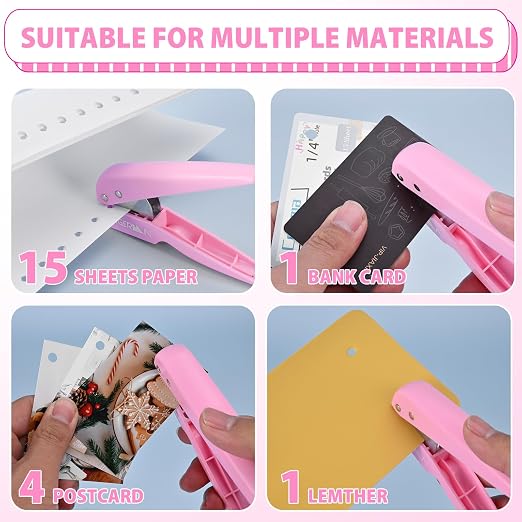 Single Hole Punch, 1/4" Hole Punches, 50% Labor Savings, Paper Hole Puncher - Image 5
