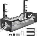 Under Desk Cable Management Tray No Drill, Metal Mesh Cable Management Under by Litwaro