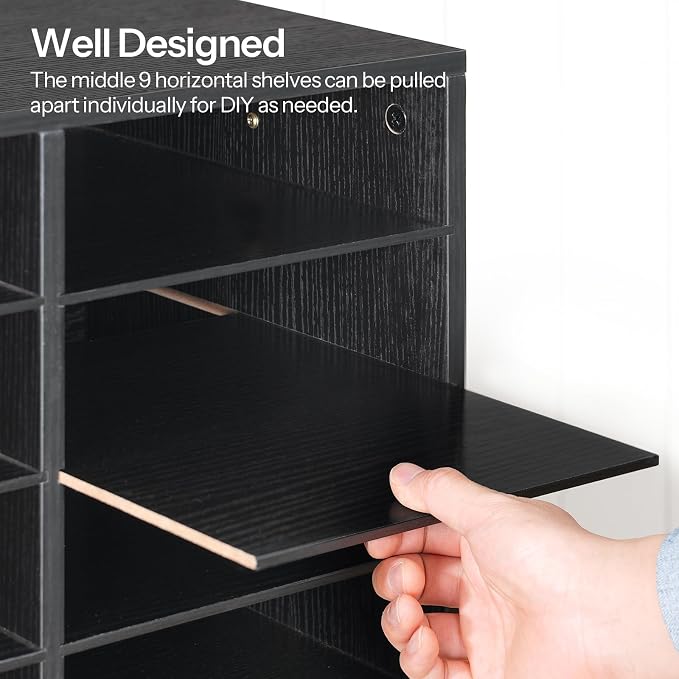 HOOBRO Wooden Literature Organizer, 36-Slot Mail Sorters, Removable Classroom - Image 5