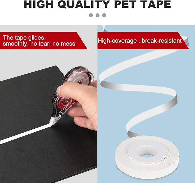 15PCS Correction Tape, 39.37ft Each, Opaque and Easy to Use Tear-Resistant - Image 3