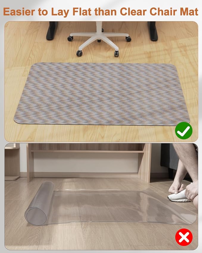Blvornl Large Office Chair Mat for Hardwood Floor, Rolling Chair Chair Mat for - Image 6