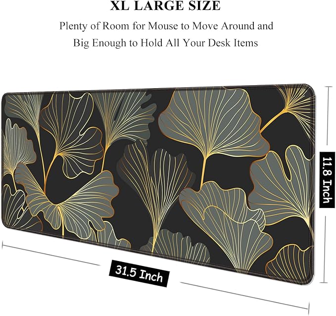 Auhoahsil Desk Pad, XL Extended Large Gaming Mouse Pad 31.5 x 11.8 Inch - Image 2