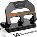 AFMAT Heavy Duty 3 Hole Puncher, 40-Sheet Paper Punch Heavy Duty, 50% Reduced by AFMAT