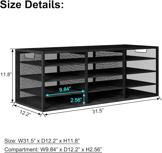 Mail Sorter Adjustable Countertop Heavy Duty Literature Organizer Student - Image 5