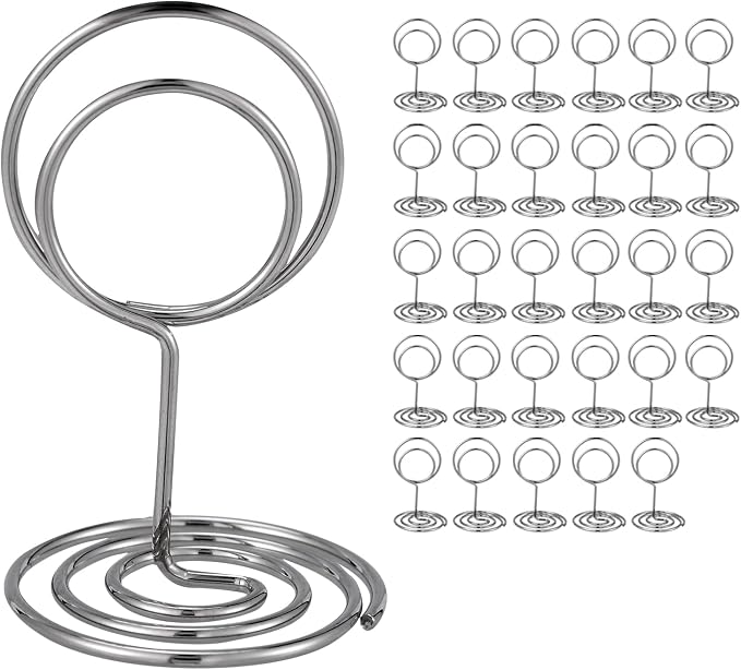 UMETDO 30PCS Table Number Holders Place Card Holder by UMETDO