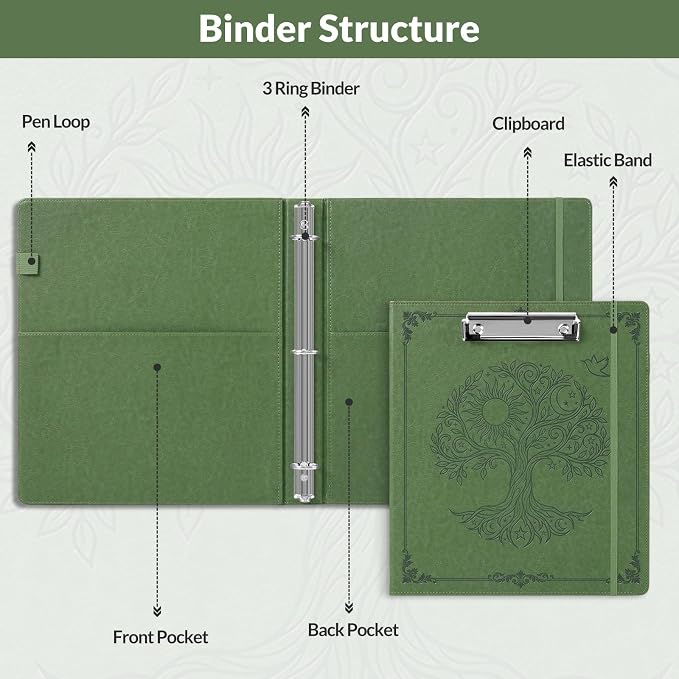 SKYDUE 1 Inch 3-Ring Binder - Image 6