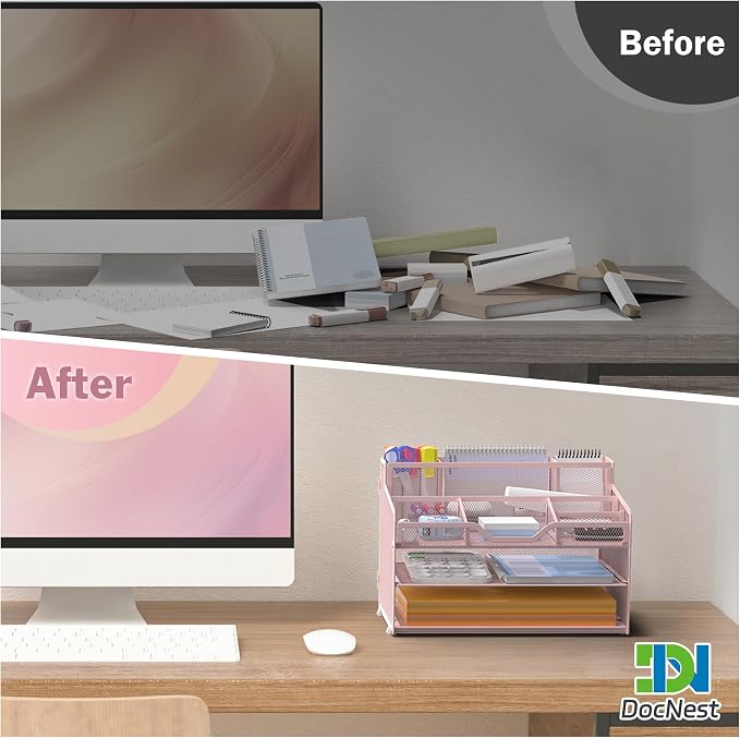 Docnest 3 Tier Mesh Desk Organizer - Image 2