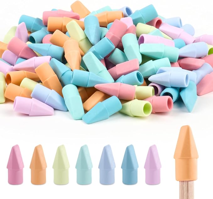 120 Pack Erasers for Kids, Sooez Pencil Top Erasers, Eraser Caps, Cap Toppers by Sooez