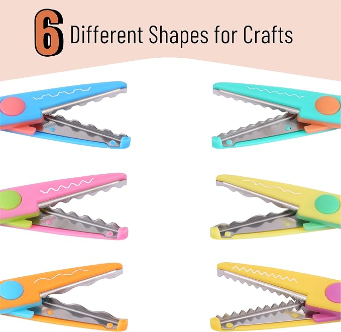 Mr. Pen- Craft Scissors Decorative Edge, 6 Pack, Pastel Colors | Zig Zag - Image 4