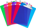 Plastic Clipboards with Butterfly Clip Set of 6-12.5 x 9 Inch Multi Color by OfficeSolutionsDirect