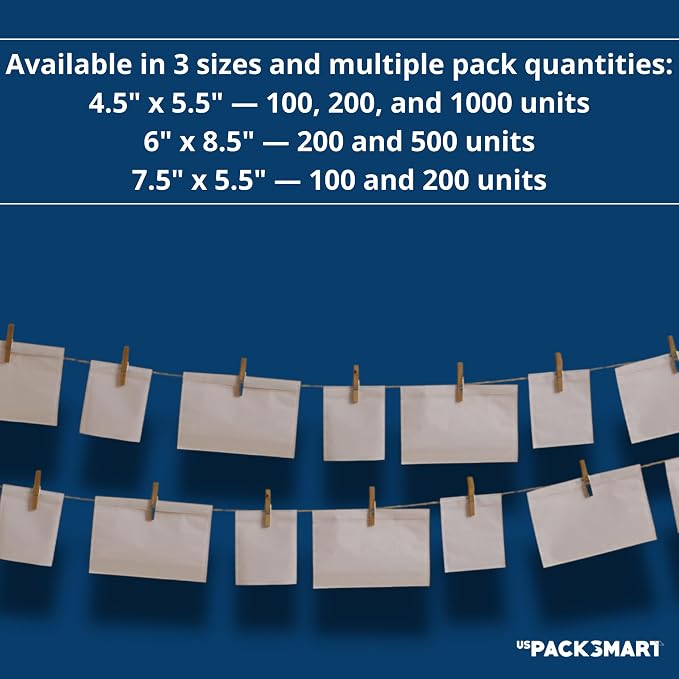 1000 Units, 4.5"x5.5" Clear Packing List Shipping Pouches – Heavy Duty - Image 3