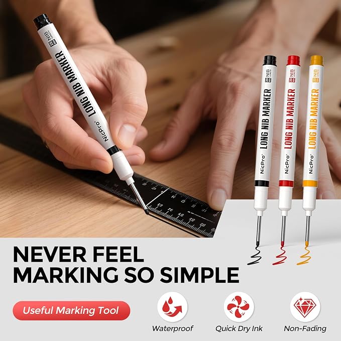 Nicpro 5 Pack Carpenter Pencils - Image 3