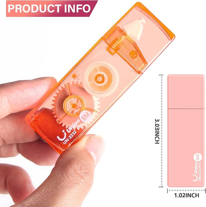 Unjoo Mini White Correction Tape Set | Aesthetic Cute Correction Tape, - Image 3