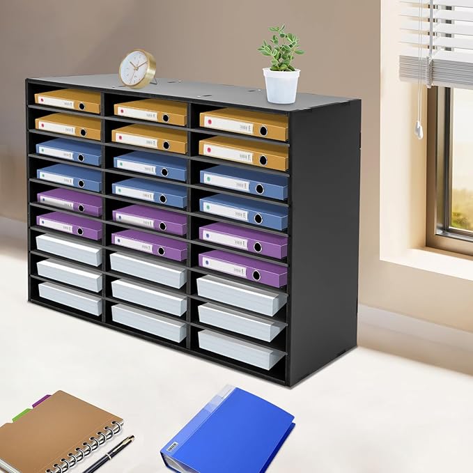 Mail Sorter Organizer, 27 Compartments Literature Organizer, Desktop File Sorter - Image 3