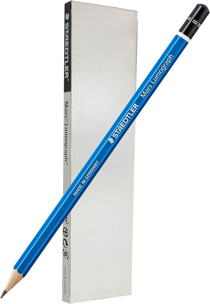 STAEDTLER Mars Lumograph B Graphite Art Drawing Pencil, 6 Pencils by Staedtler