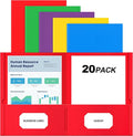 HABGP Two Pocket Folders, 20 Pack Paper Folders by HABGP