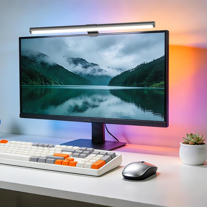 RGB Monitor Light Bar, Eye-Care Dual Light Reading Screen Lamp, 9 Modes Gaming - Image 8