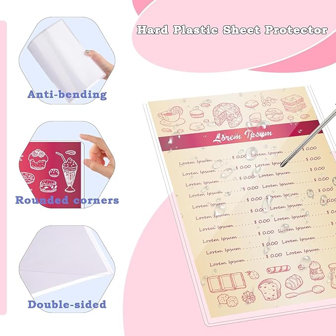 AKONEGE 30PCS 8.5" x 11" Rigid Print Protectors, Hard Plastic Sleeves - Image 4