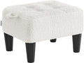 SONGMICS Foot Stool, Small Teddy Fleece Footstool Ottoman by Unknown