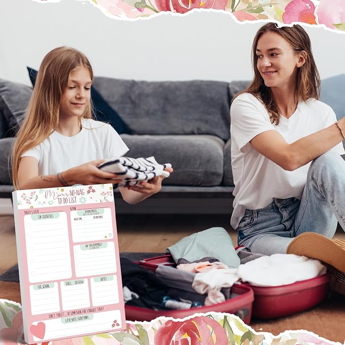 Eaasty 2 Pcs 120 Sheets Mom's No-nag to-do List, Tear-Off 6 x 9 Sheet Pad - Image 4