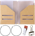 Travelers Journal Notebook Accessories Kit Include Travel Kraft File Folder by Mooliwe